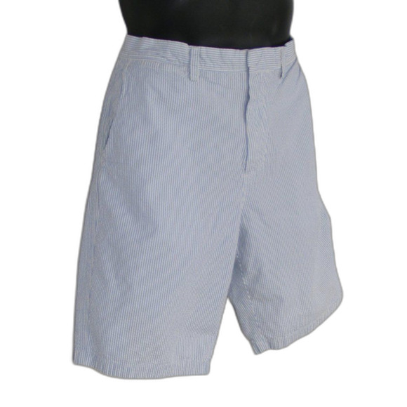 J. Crew Shorts, 34, Blue Seersucker, Club, Cotton, Bermuda - Picture 2 of 11